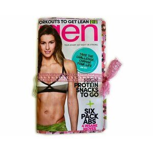 Fitness Junk Journal Writing Kit Blank Smash Book Handmade Ephemera Included u